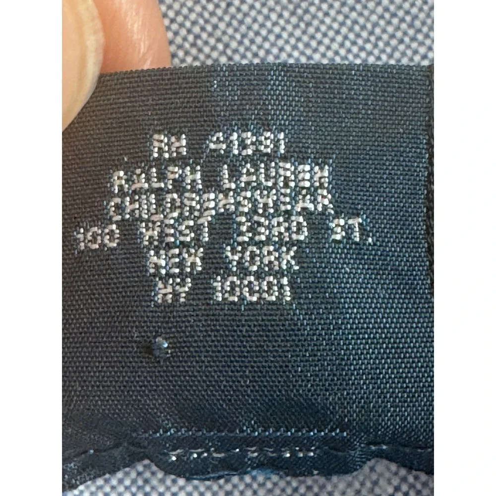 Ralph Lauren Boys Light Blue Oxford Button Down Shirt Size 10 Long Sleeve Pony
